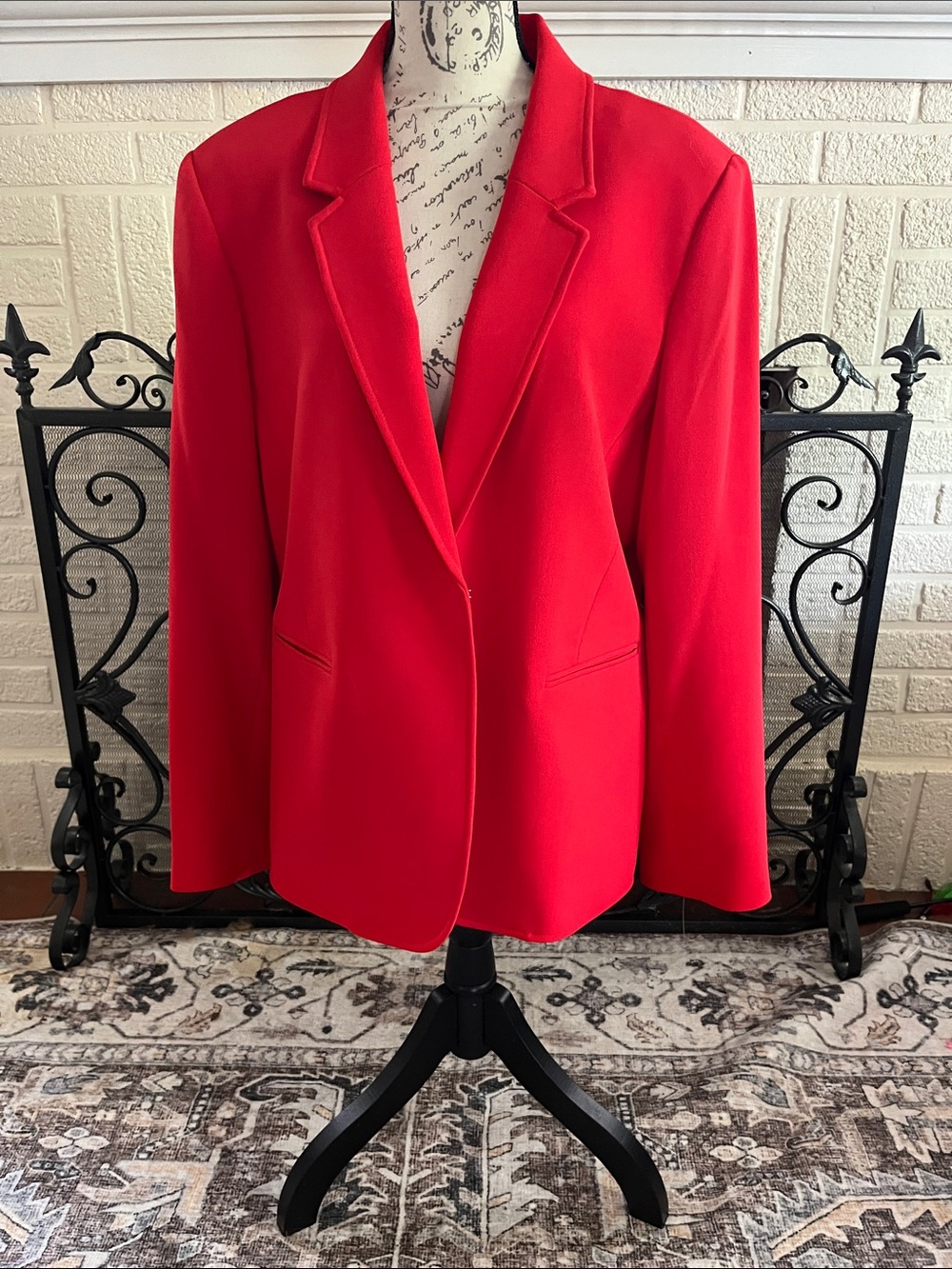 VINTAGE Preston & York Bold Red Women's Blazer